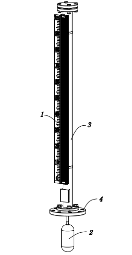 頂裝磁翻板液位計的結(jié)構（附圖）